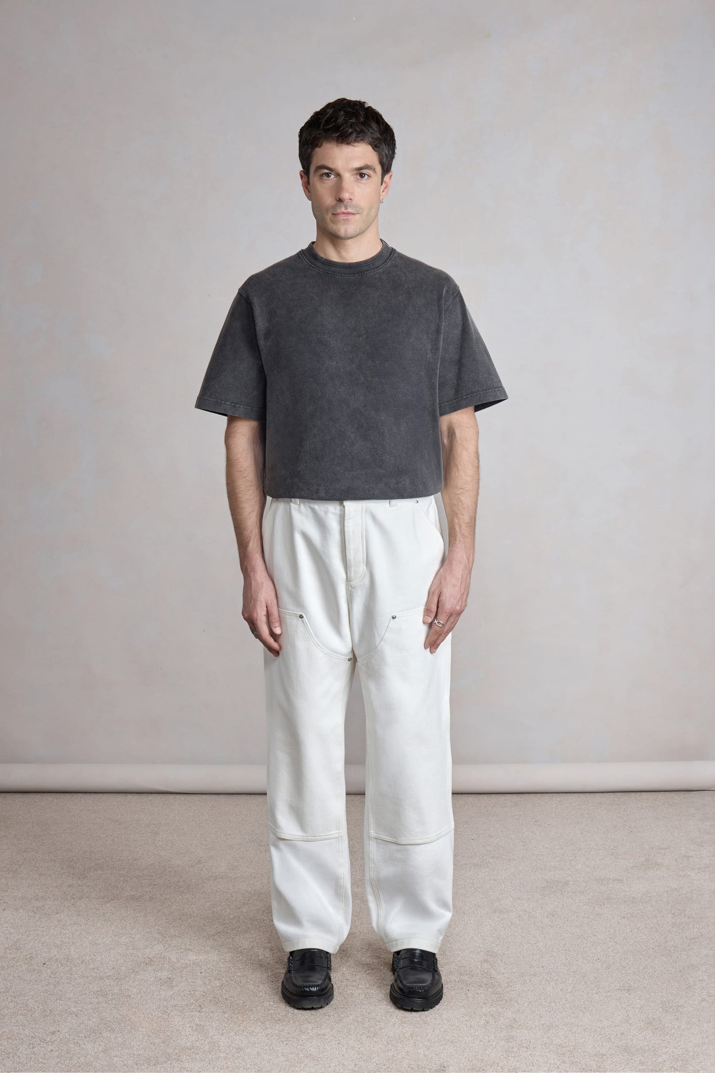 Pantalon Soft Double Knee - Twill de coton Ecru