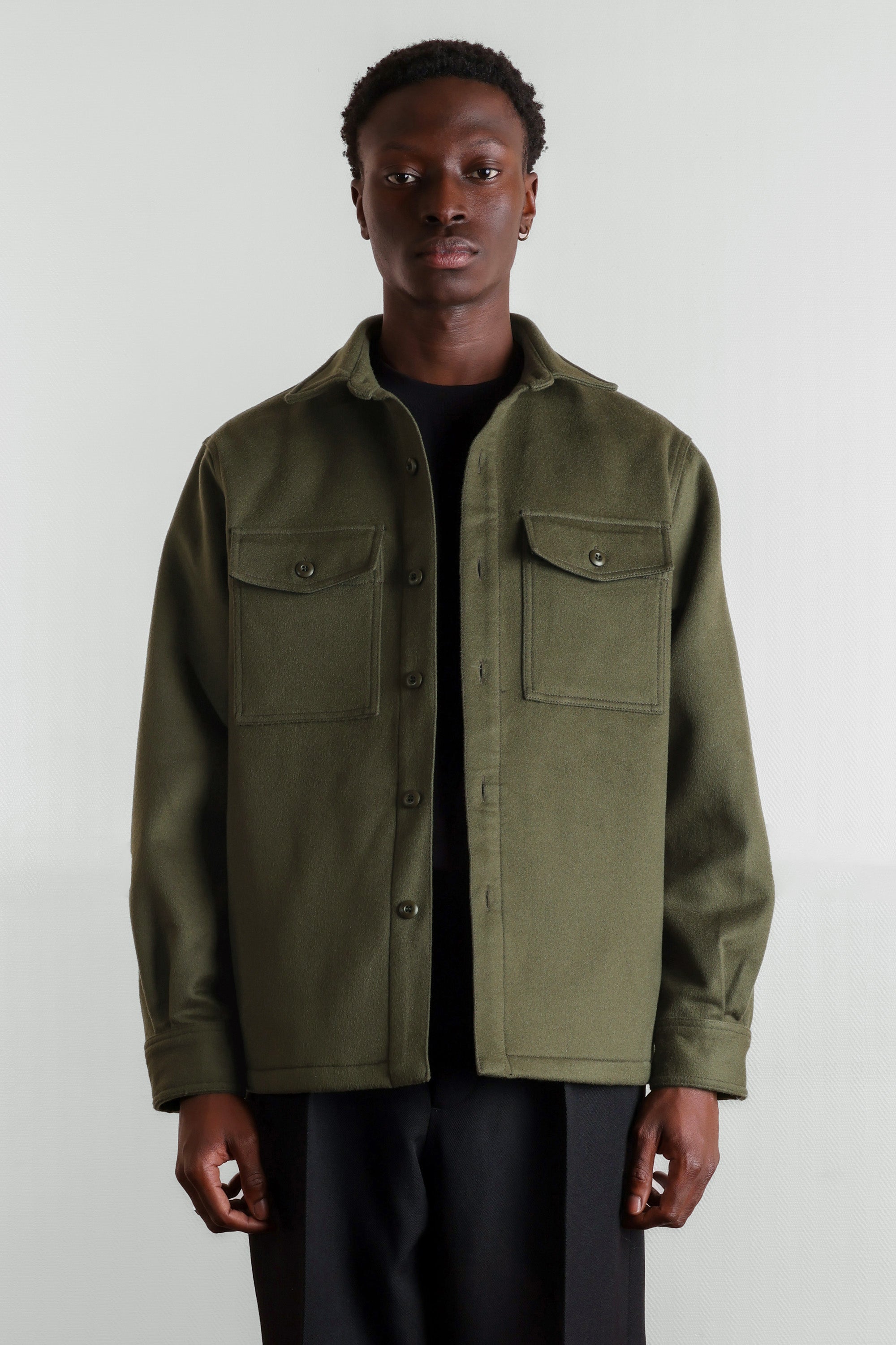 Green clearance overshirt jacket