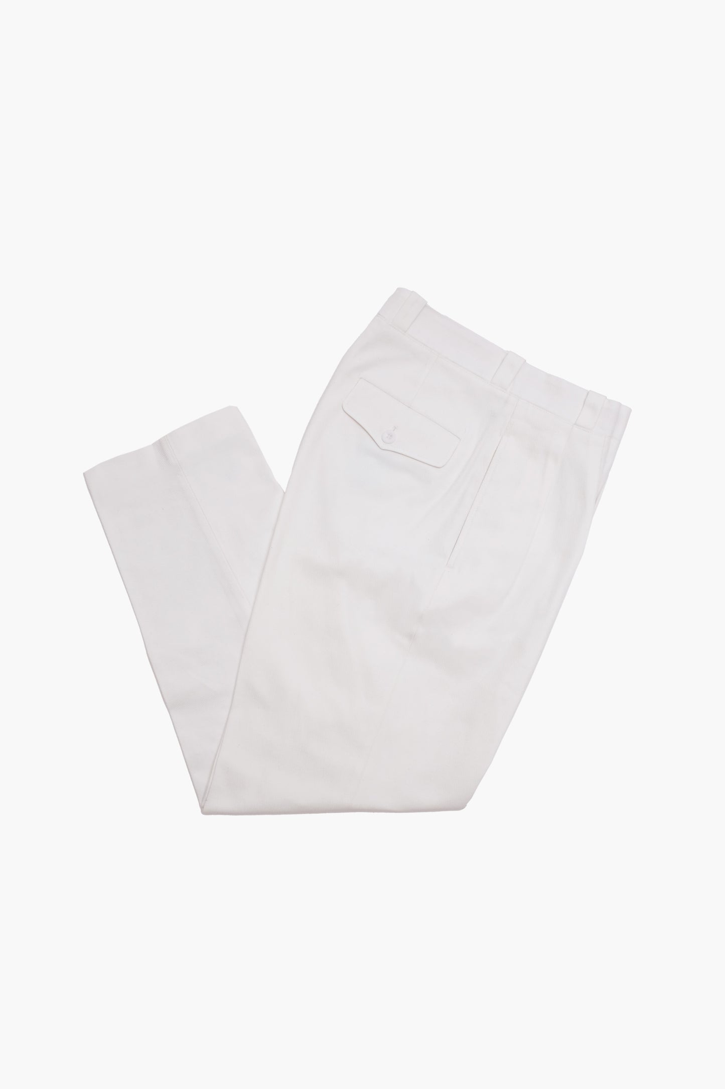 French Military pants in white cotton