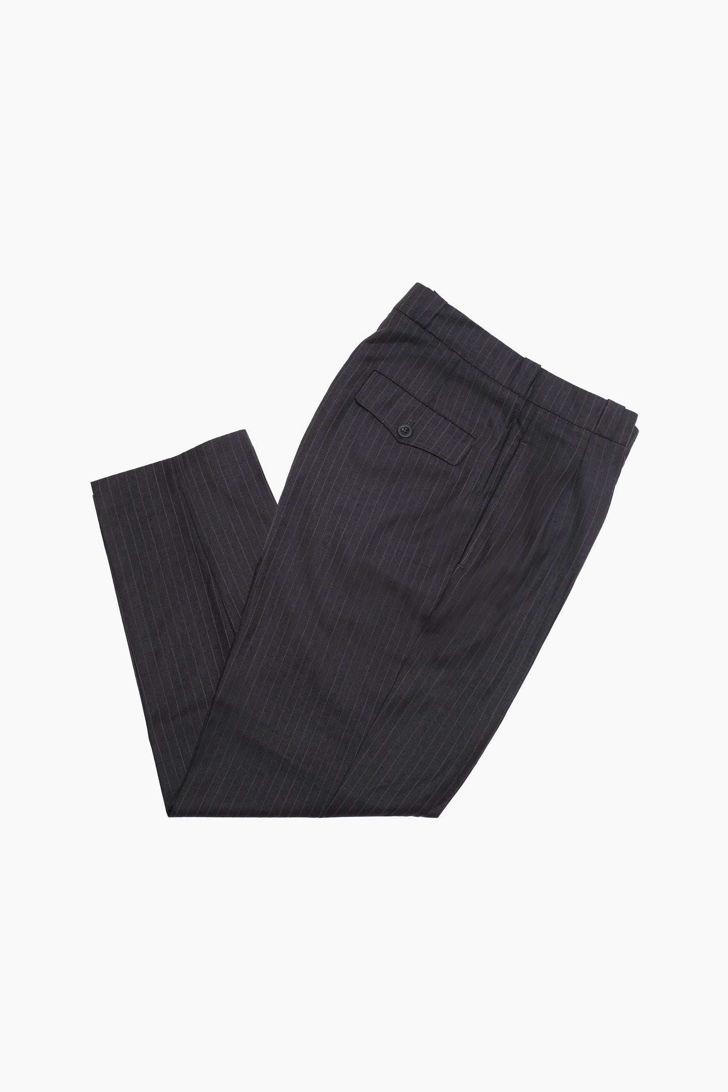 Pantalon French Military - Laine Rayée Gris