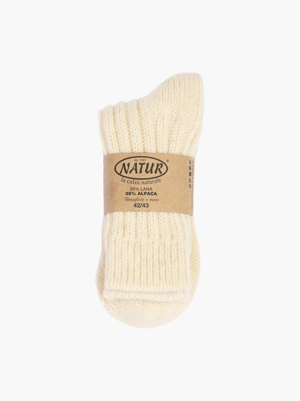 Chaussettes Laine/Alpaga - Blanc cassé