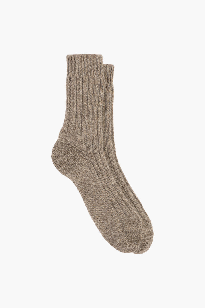 Wool/Alpaca Socks - Brown
