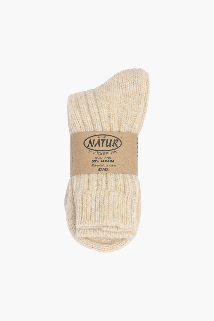 Wool/Alpaca Socks - Beige