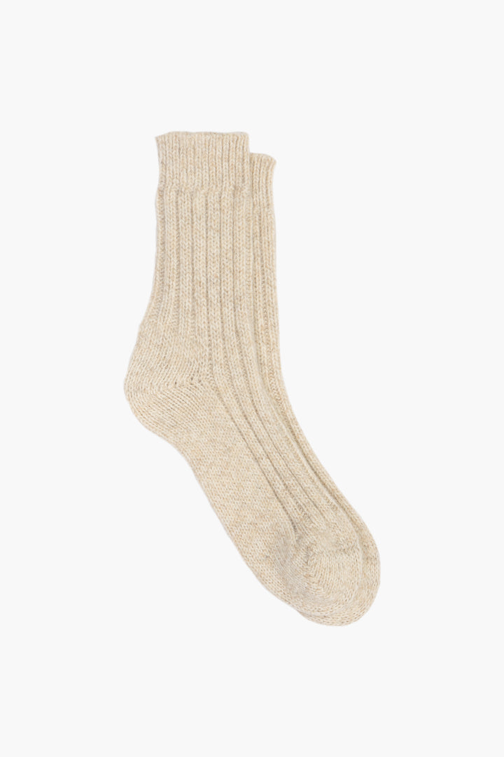 Wool/Alpaca Socks - Beige
