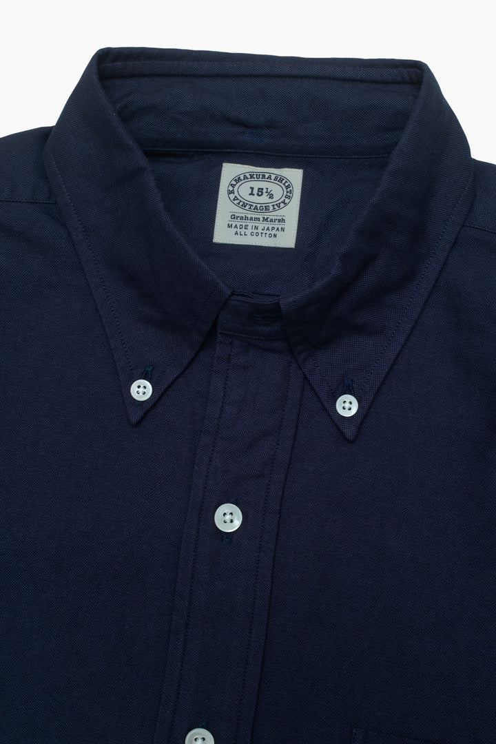 'Vintage Ivy' Shirt - Navy Oxford