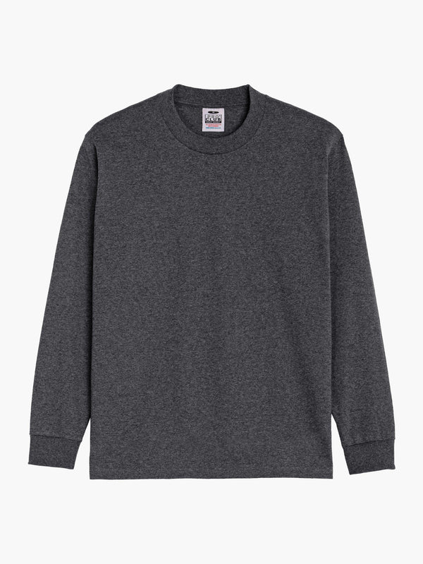 T-shirt Heavyweight Manches Longues - Gris chiné anthracite