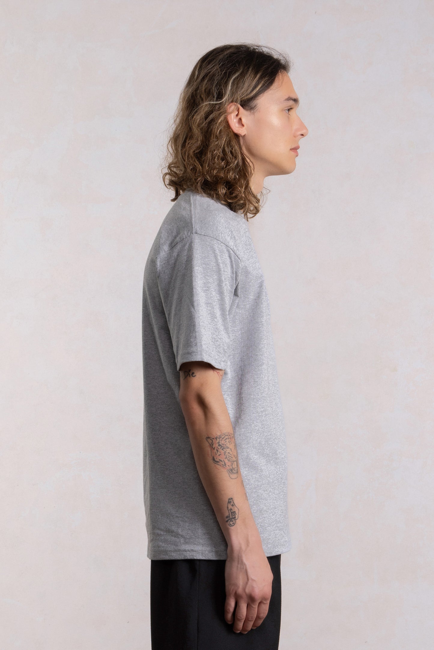 T-shirt Heavyweight - Gris Chiné