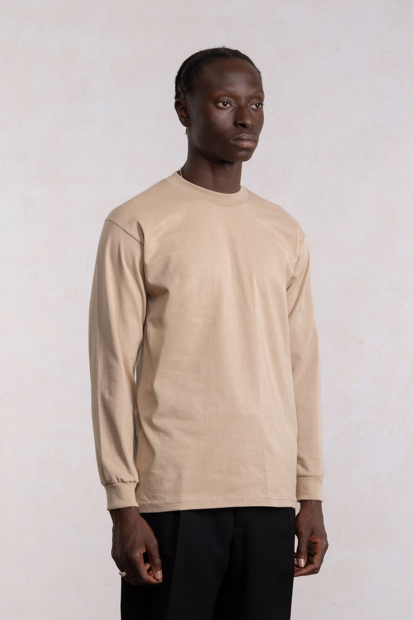 Heavyweight Long Sleeve T-shirt - Beige