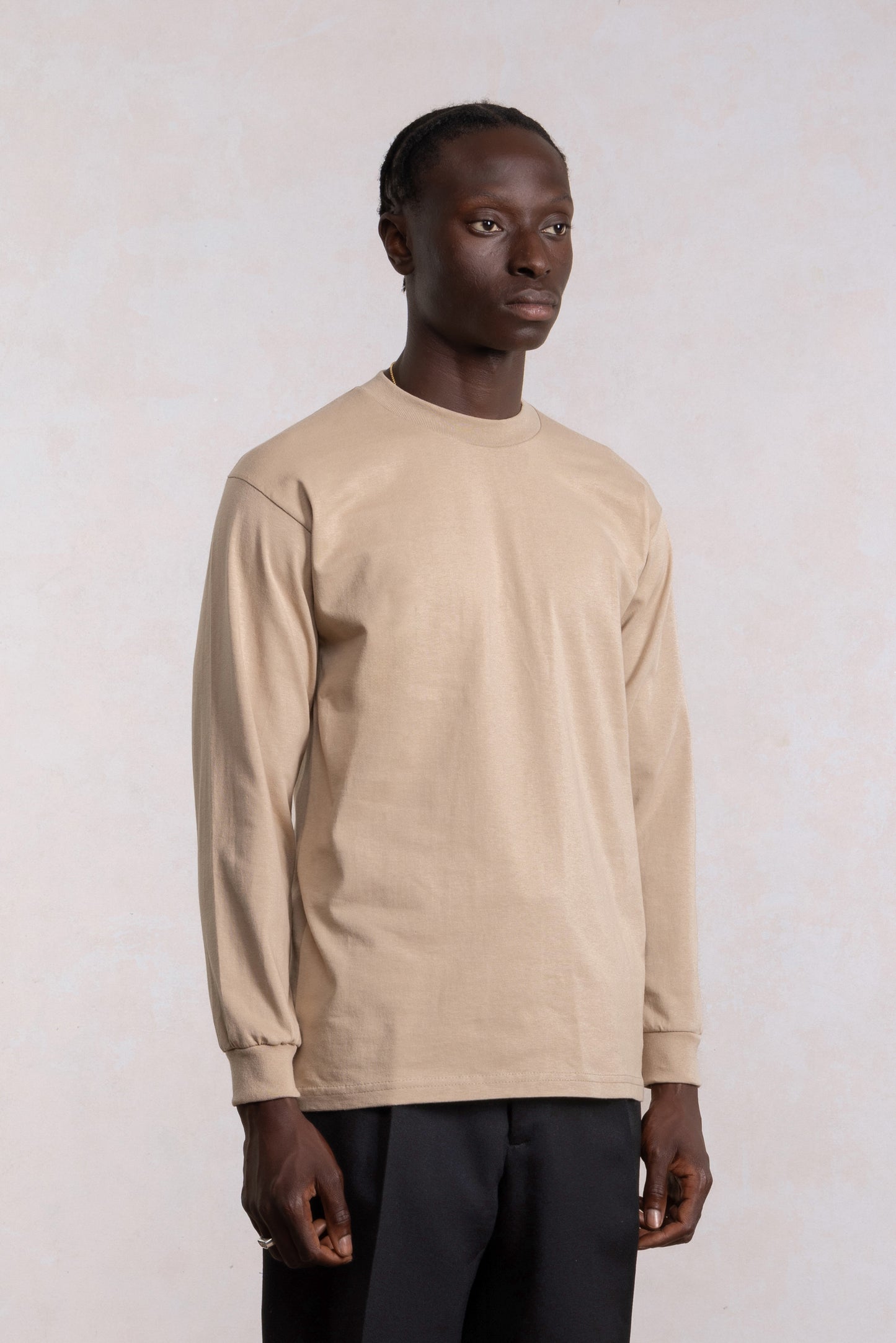 T-shirt Heavyweight Manches Longues - Beige