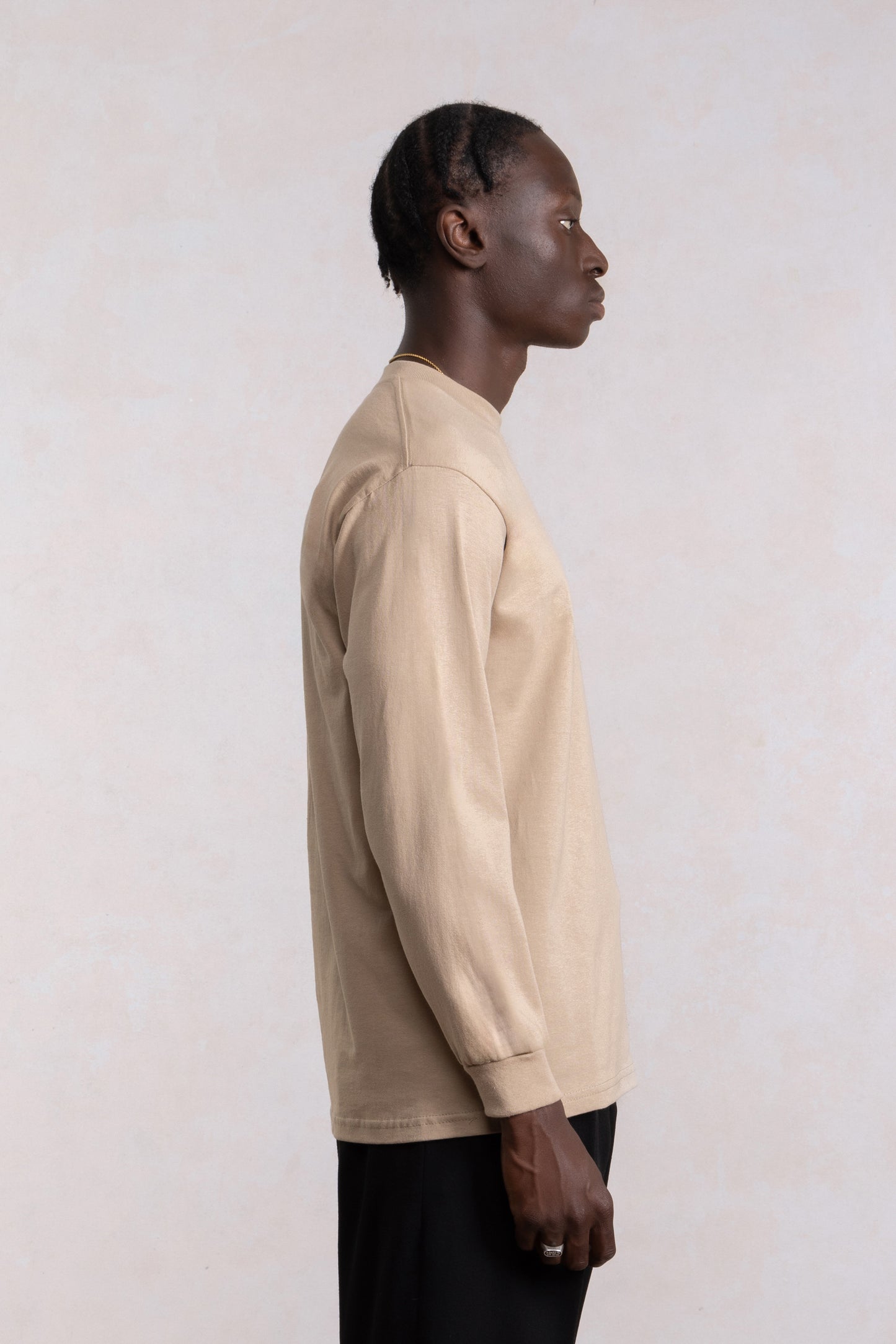 Heavyweight Long Sleeve T-shirt - Beige