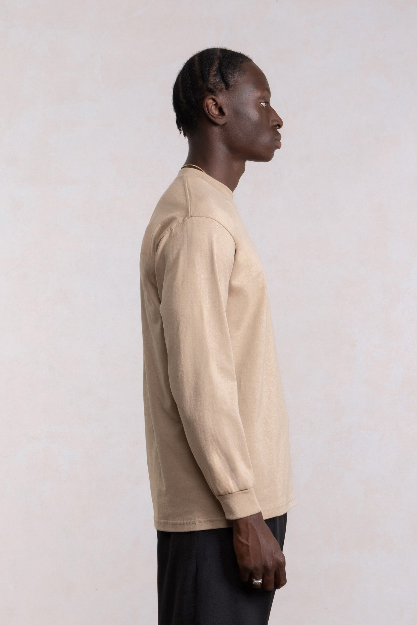 Heavyweight Long Sleeve T-shirt - Beige