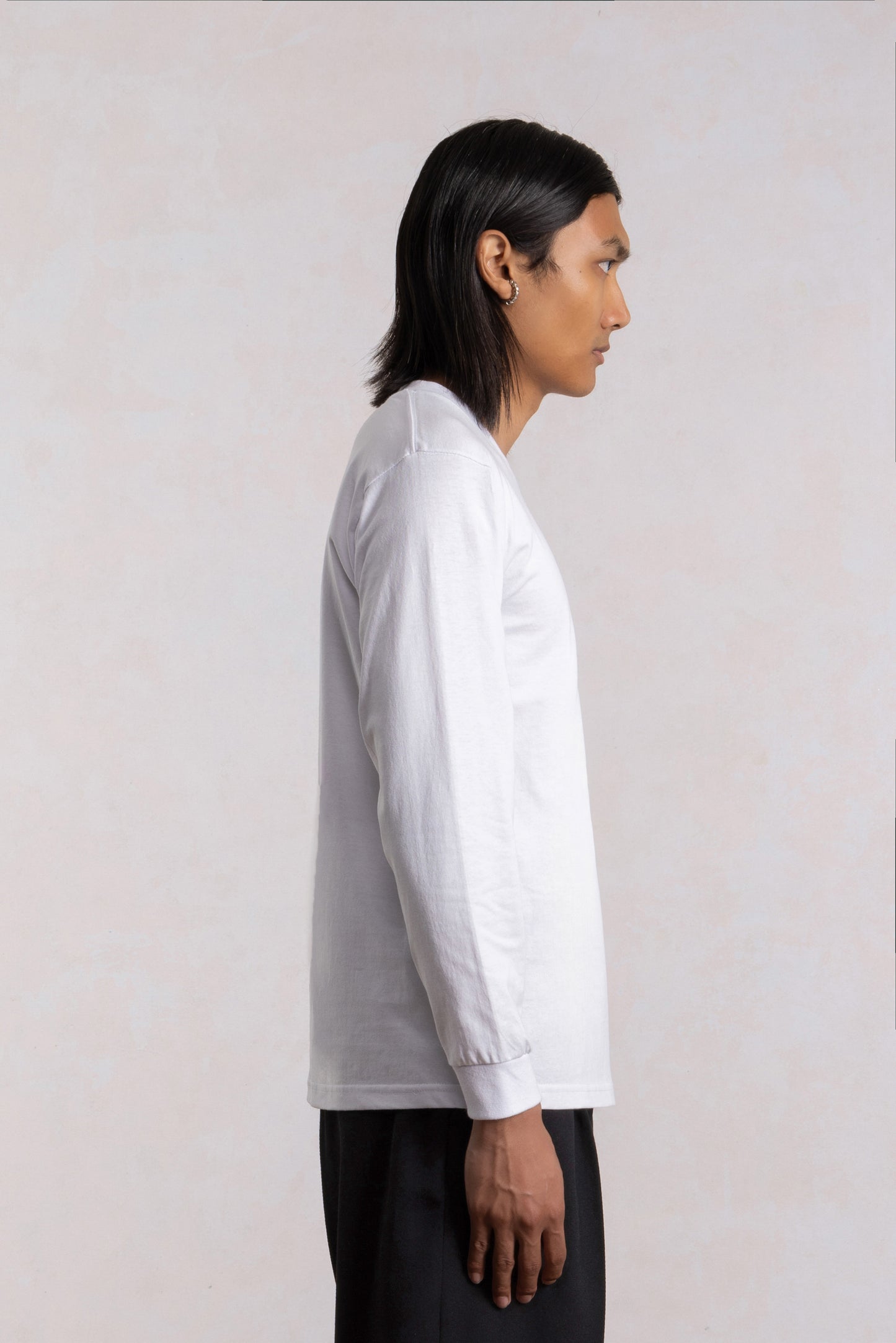 Heavyweight Long Sleeve T-Shirt - White