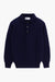 Shaggy Dog wool polo collar sweater – Navy