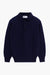 Pull col polo Shaggy Dog en laine - Bleu Marine