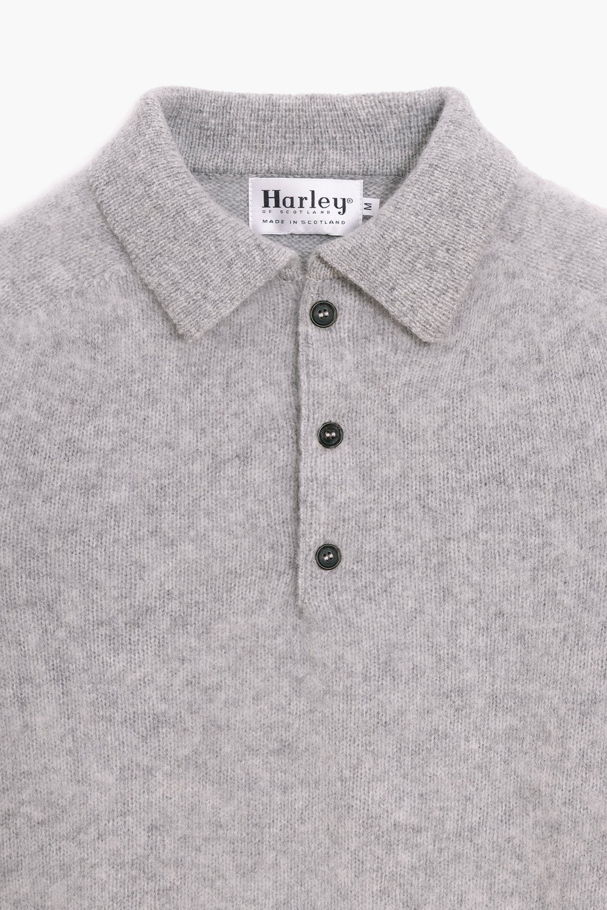 Pull col polo Shaggy Dog en laine - Gris