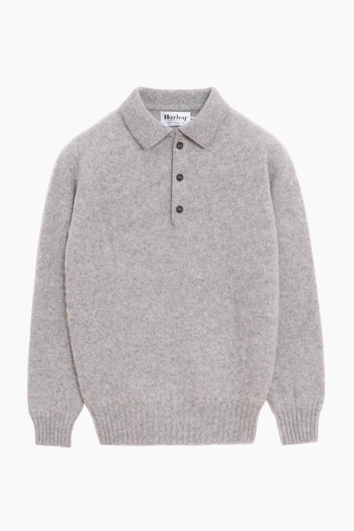 Pull col polo Shaggy Dog en laine - Gris