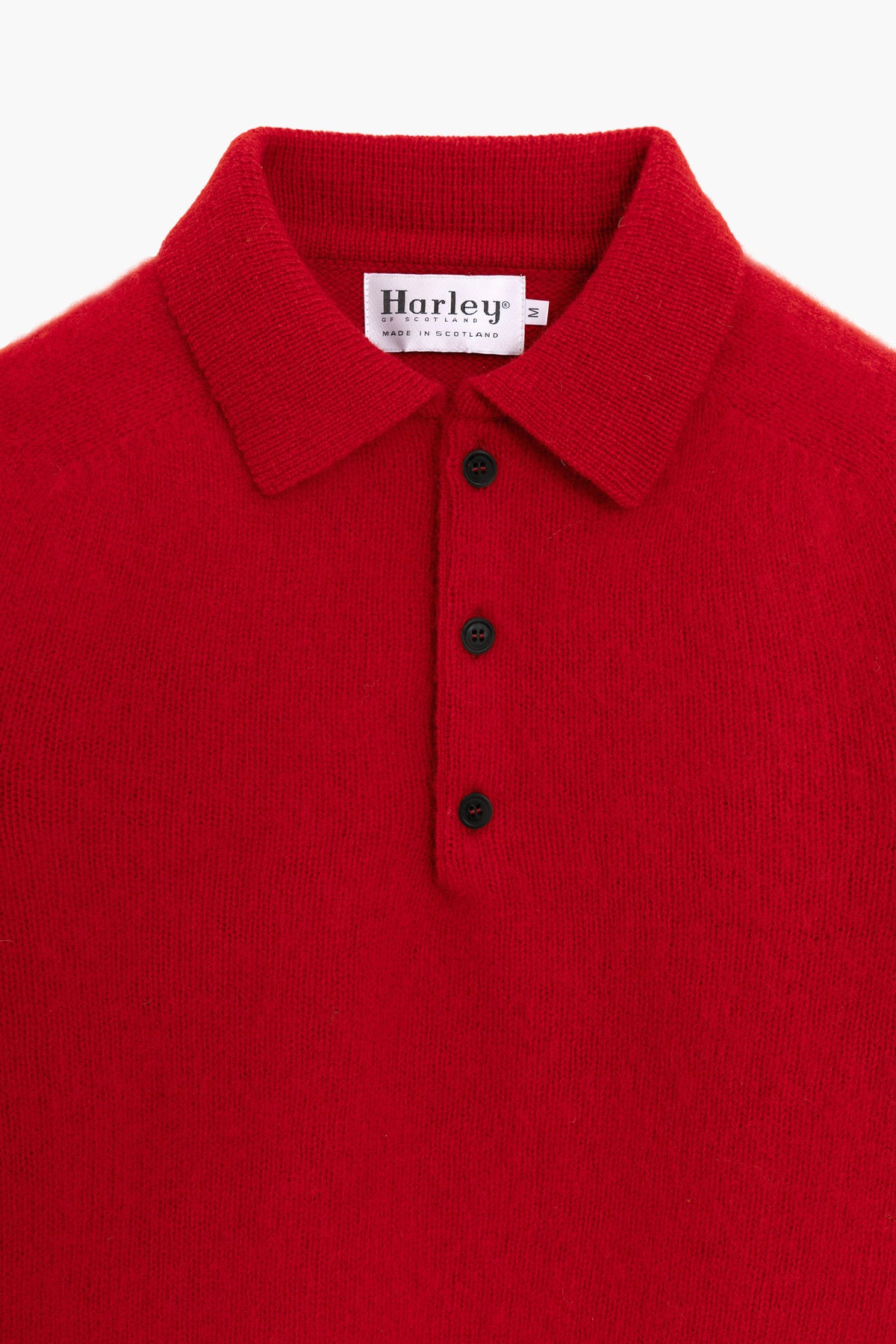 Pull col polo Shaggy Dog en laine - Rouge
