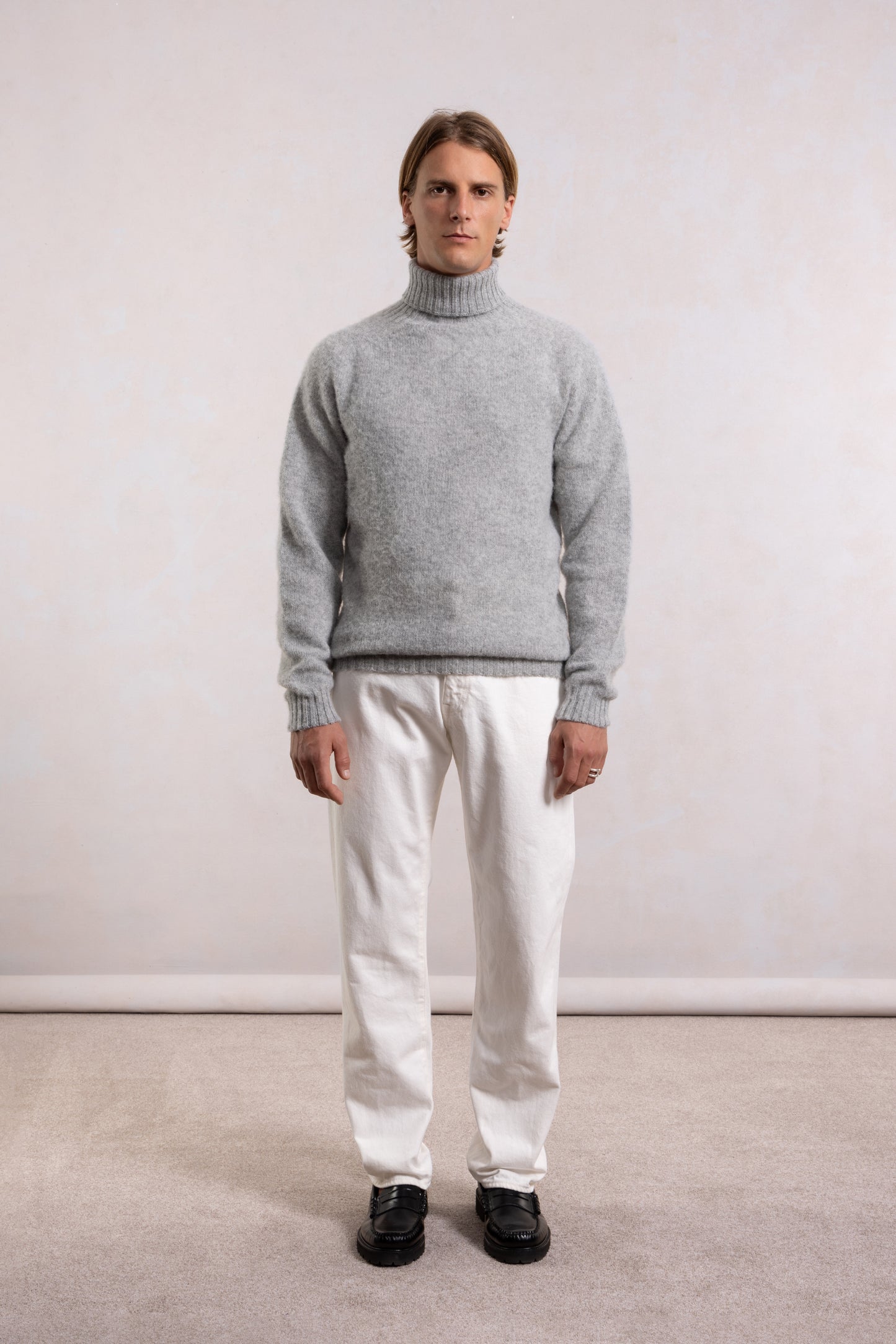 Shaggy Dog wool turtleneck sweater - Gray