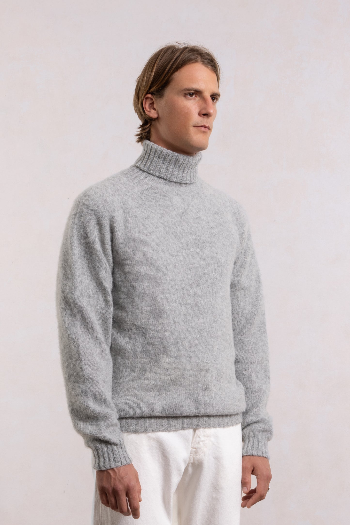 Shaggy Dog wool turtleneck sweater - Gray