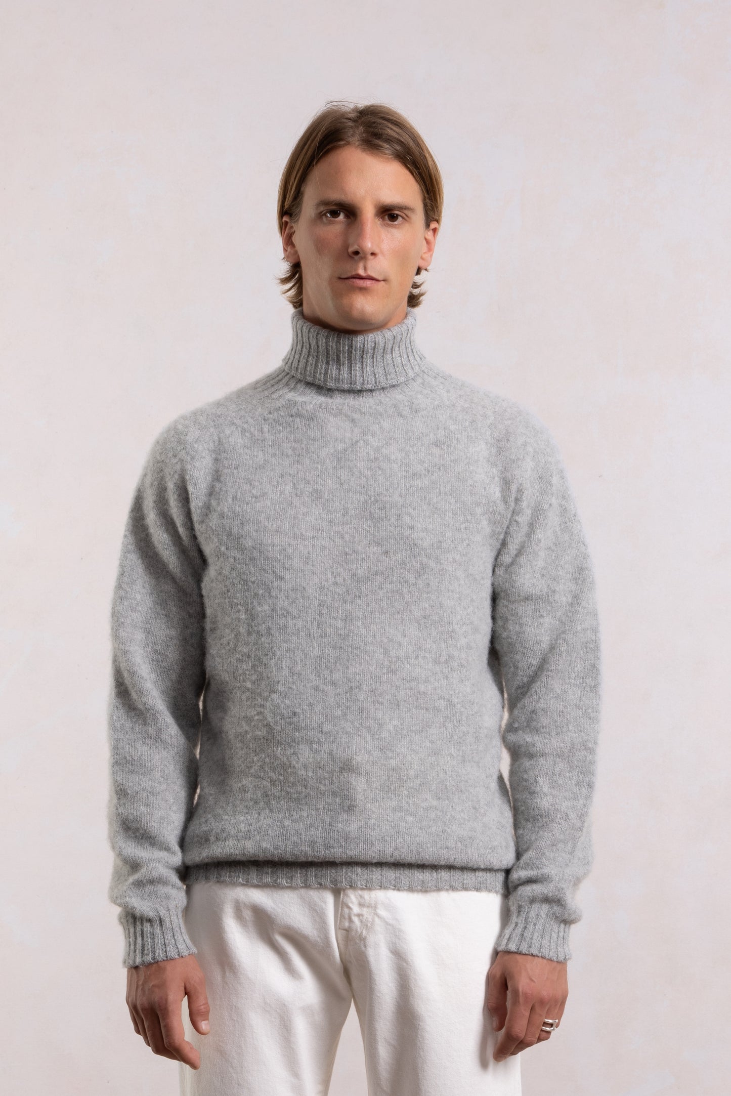 Shaggy Dog wool turtleneck sweater - Gray