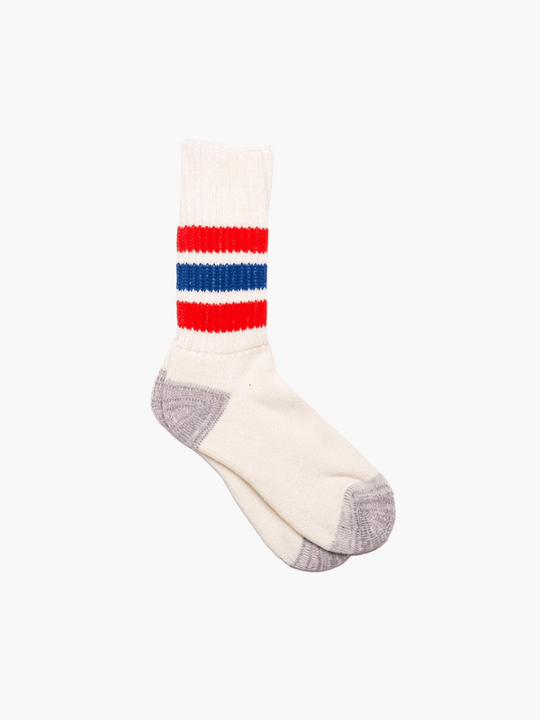 Chaussettes Crew Old School - Rouge/Bleu