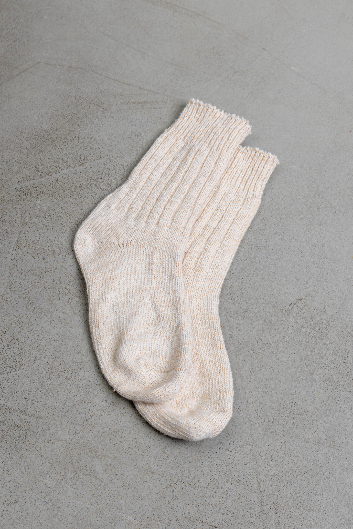 Crew Slub Socks - Natural