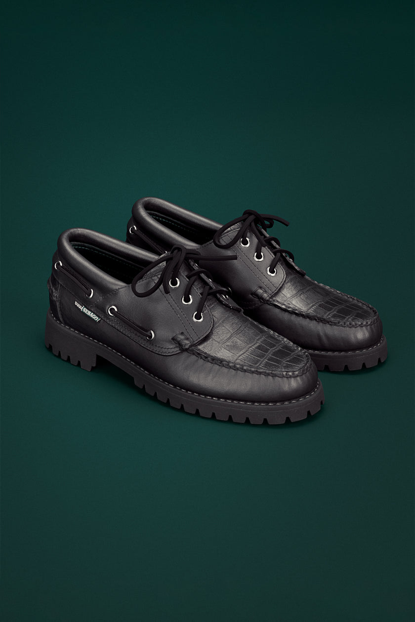 Acadia Bootschoenen Black Reptile