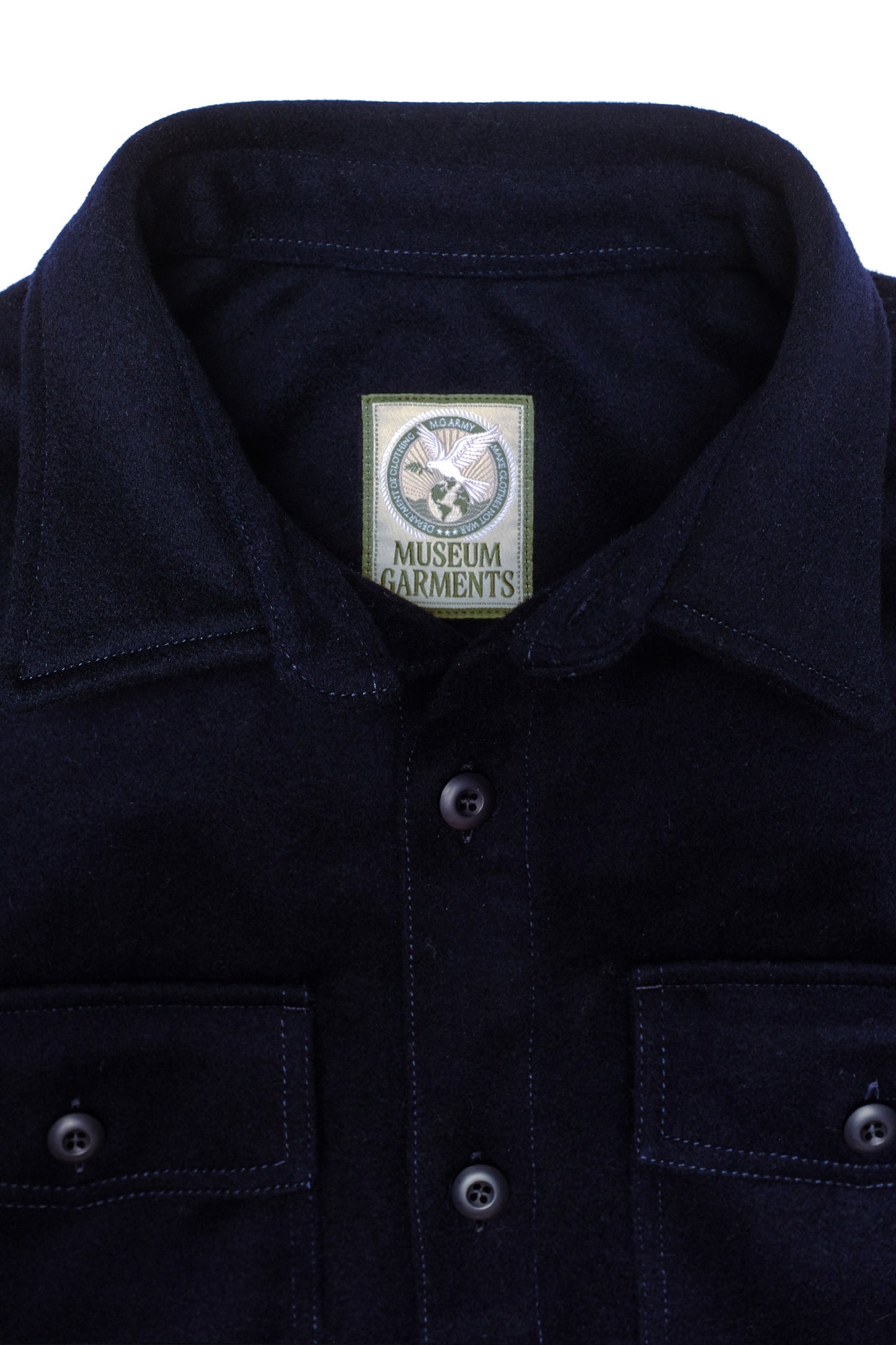 Military Field Jacket - Navy Blue Wool