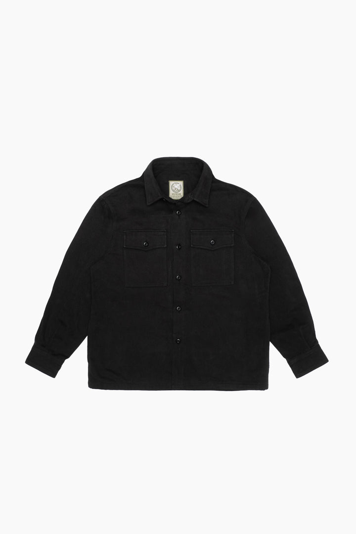 Military Field Jacket - Faded Black Cotton