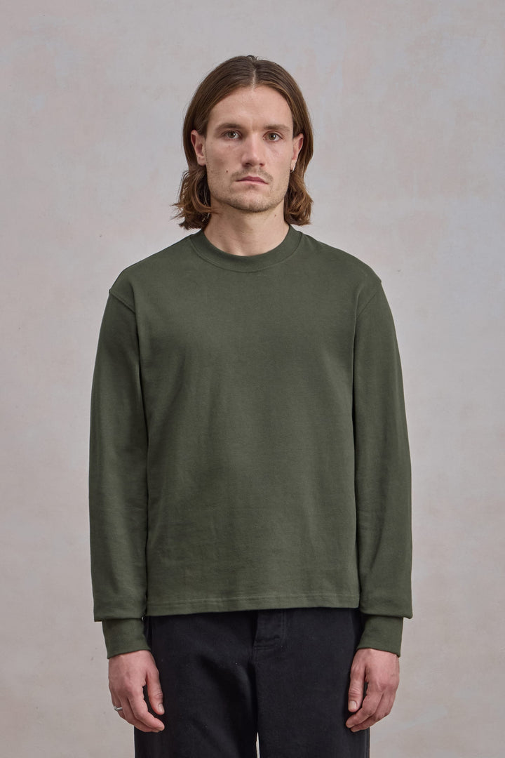 'Chuuunky Tee' Longsleeve T-Shirt - Donkergroen