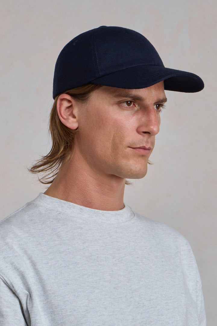 Casquette '6 panel' - Laine Bleu Marine