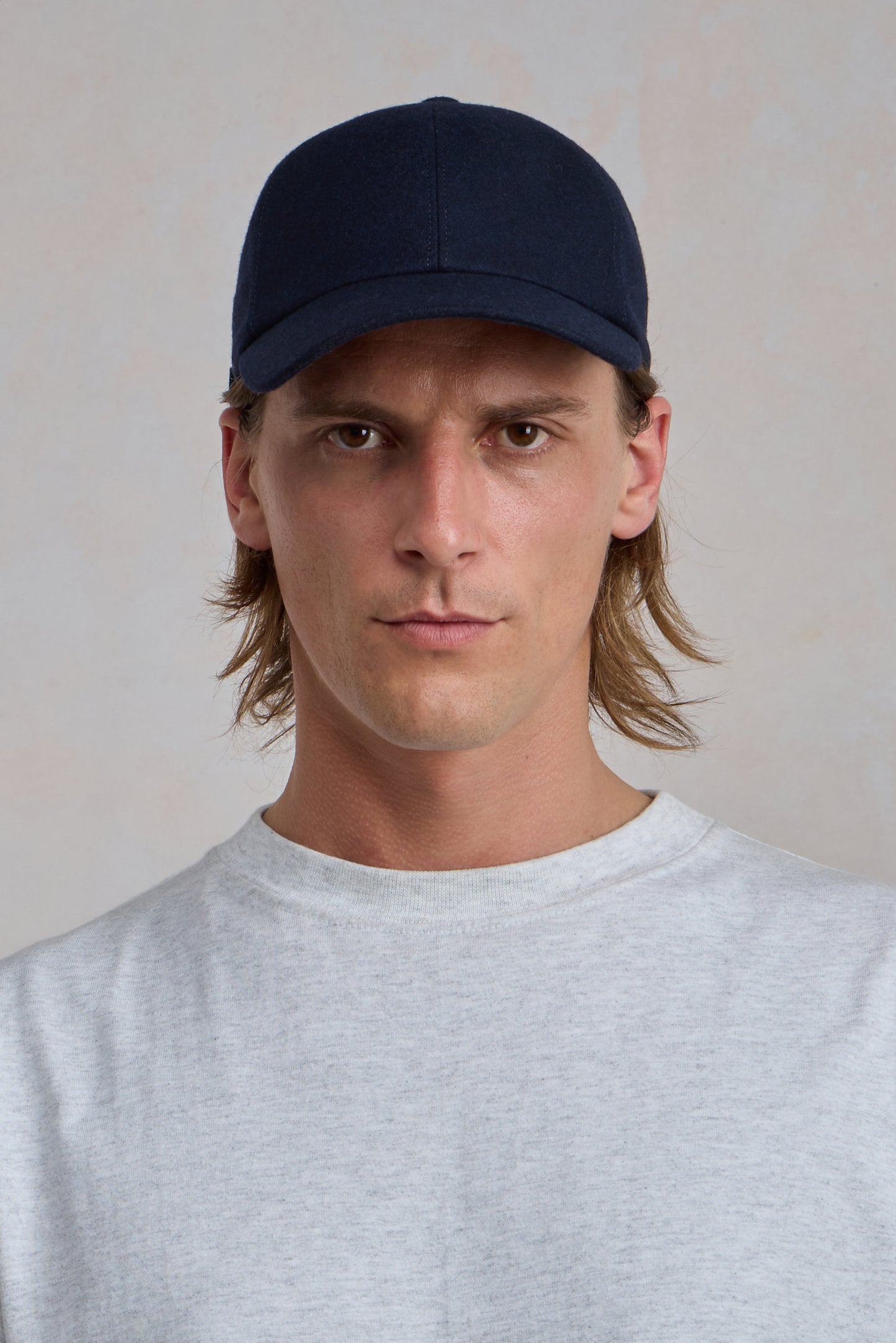 Casquette '6 panel' - Laine Bleu Marine