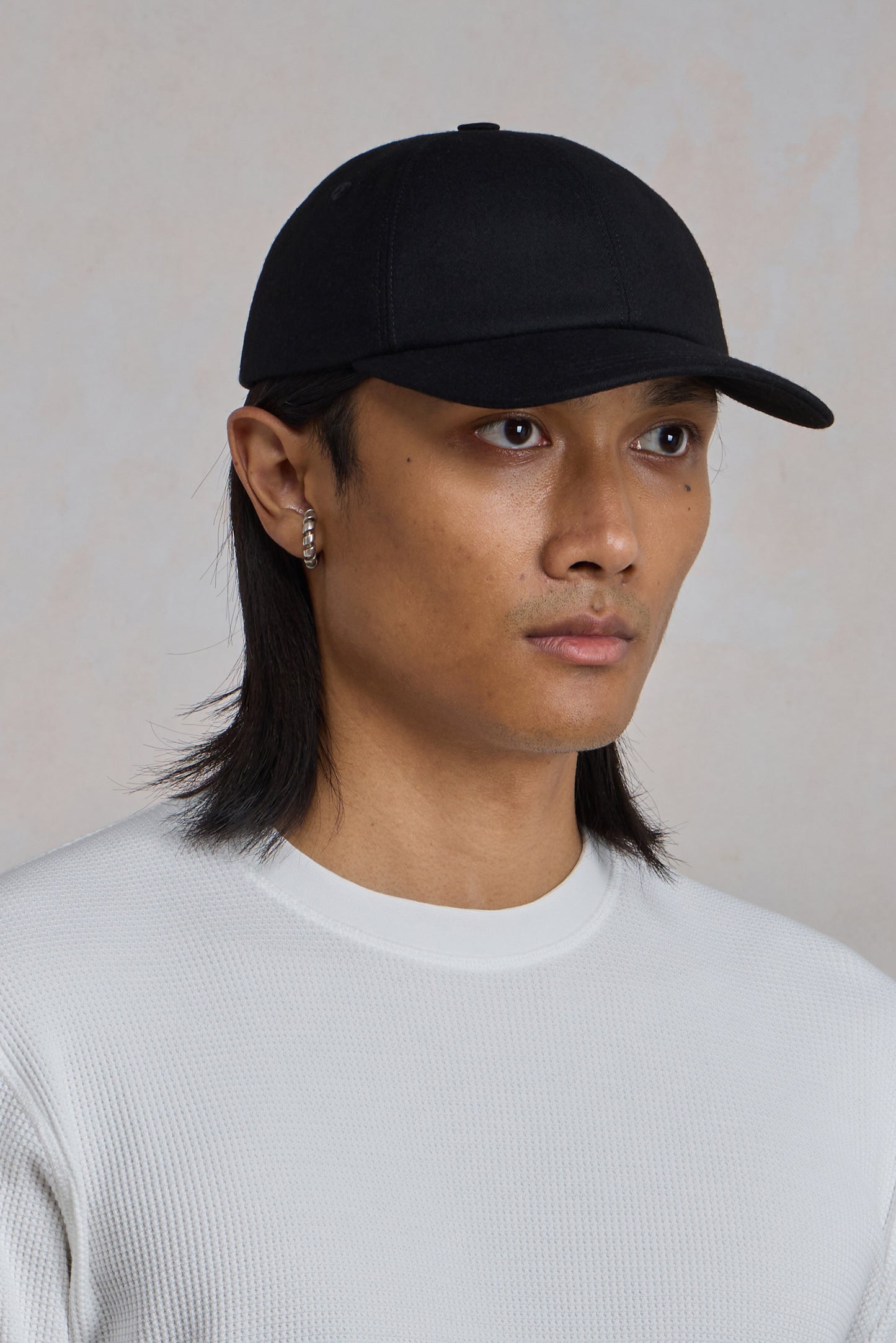 Casquette '6 panel' - Laine Noir