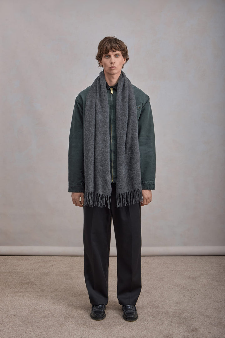 Écharpe en laine - Gris anthracite