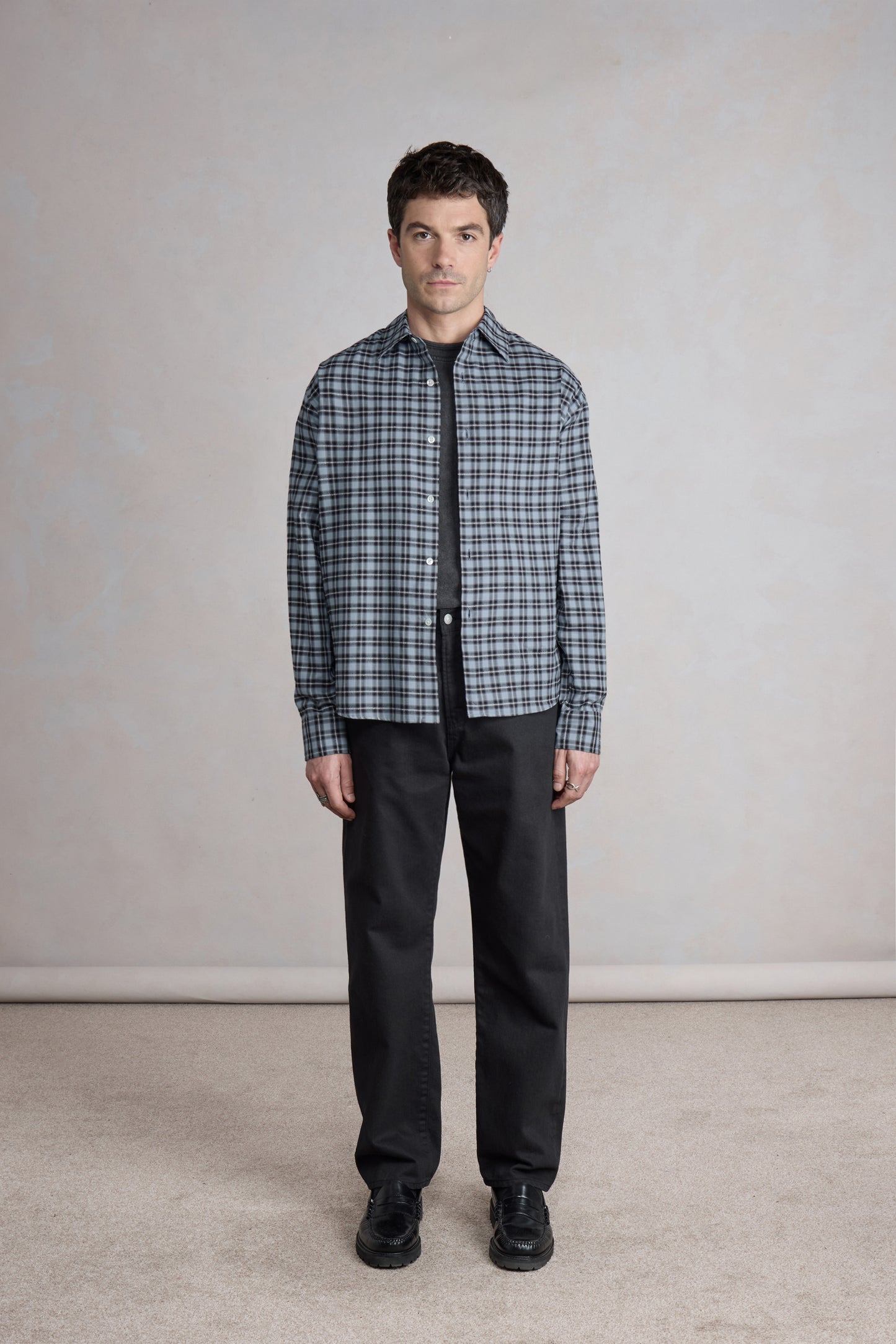 Find shirt - Navy Blue/White Checked