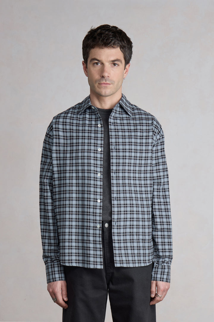 Find shirt - Carreaux Bleu Marine/Blanc