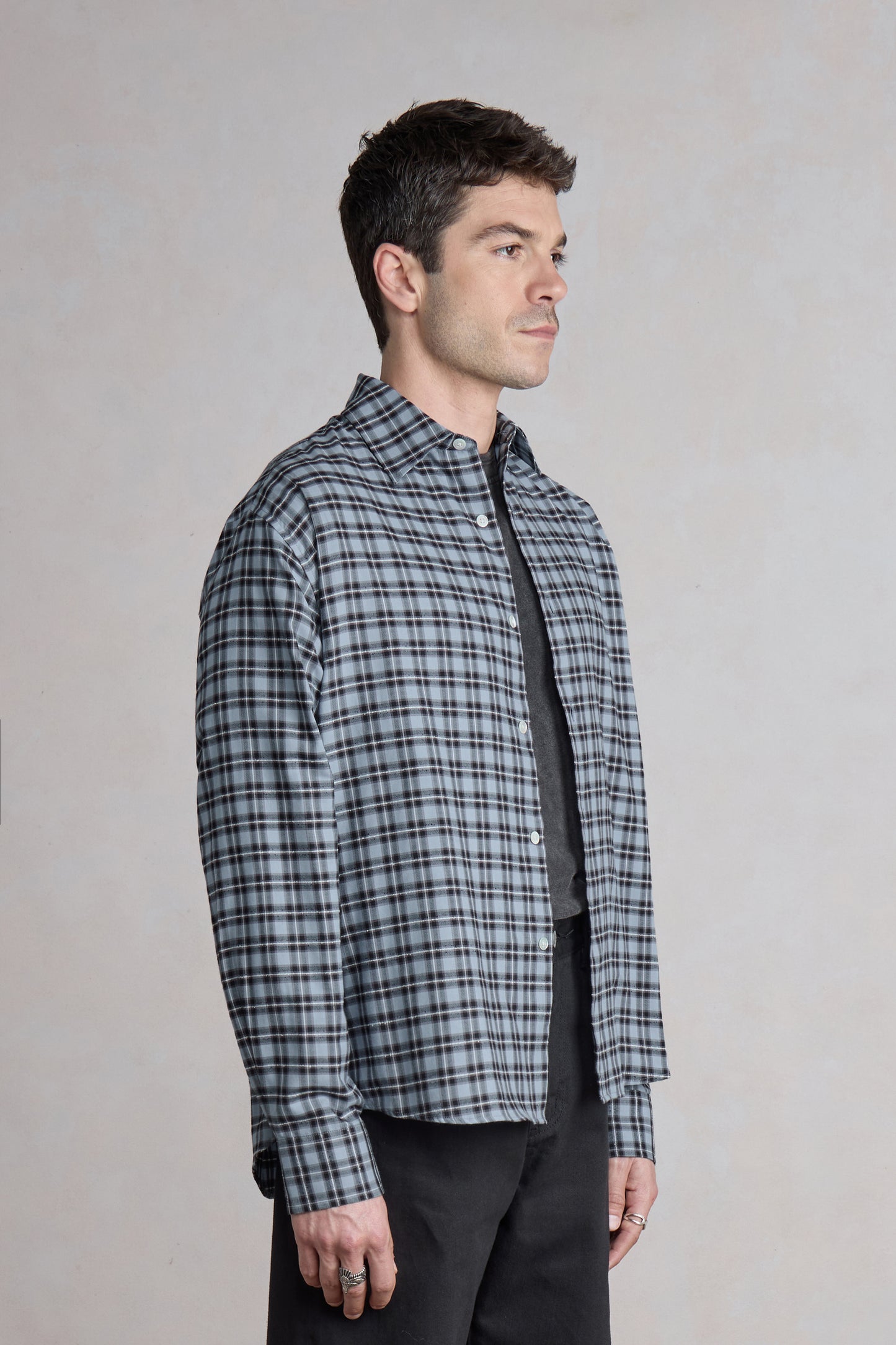 Find shirt - Navy Blue/White Checked