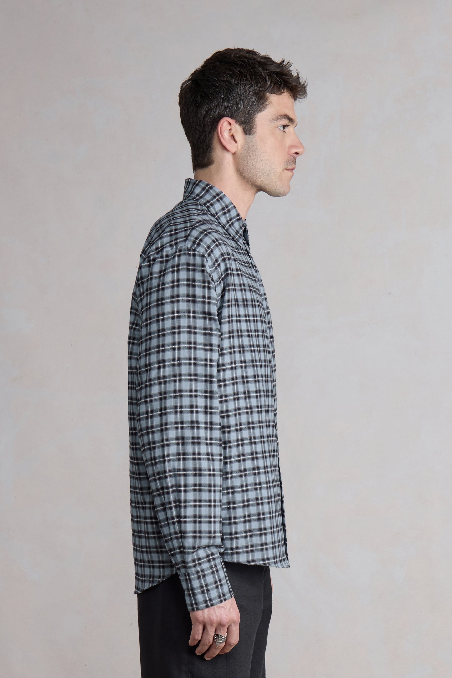 Find shirt - Navy Blue/White Checked