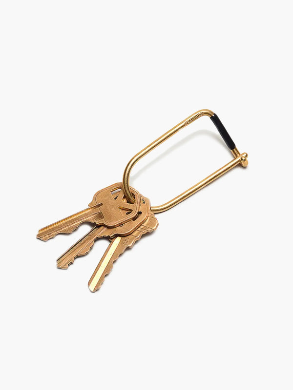 Porte-clés Laiton émaillé Noir - Wilson Keyring