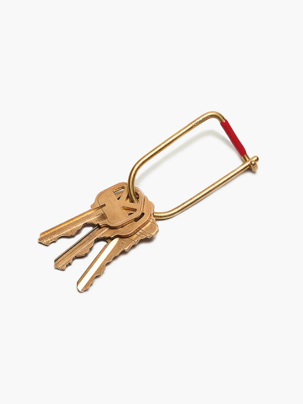 Porte-clés Laiton émaillé Rouge - Wilson Keyring
