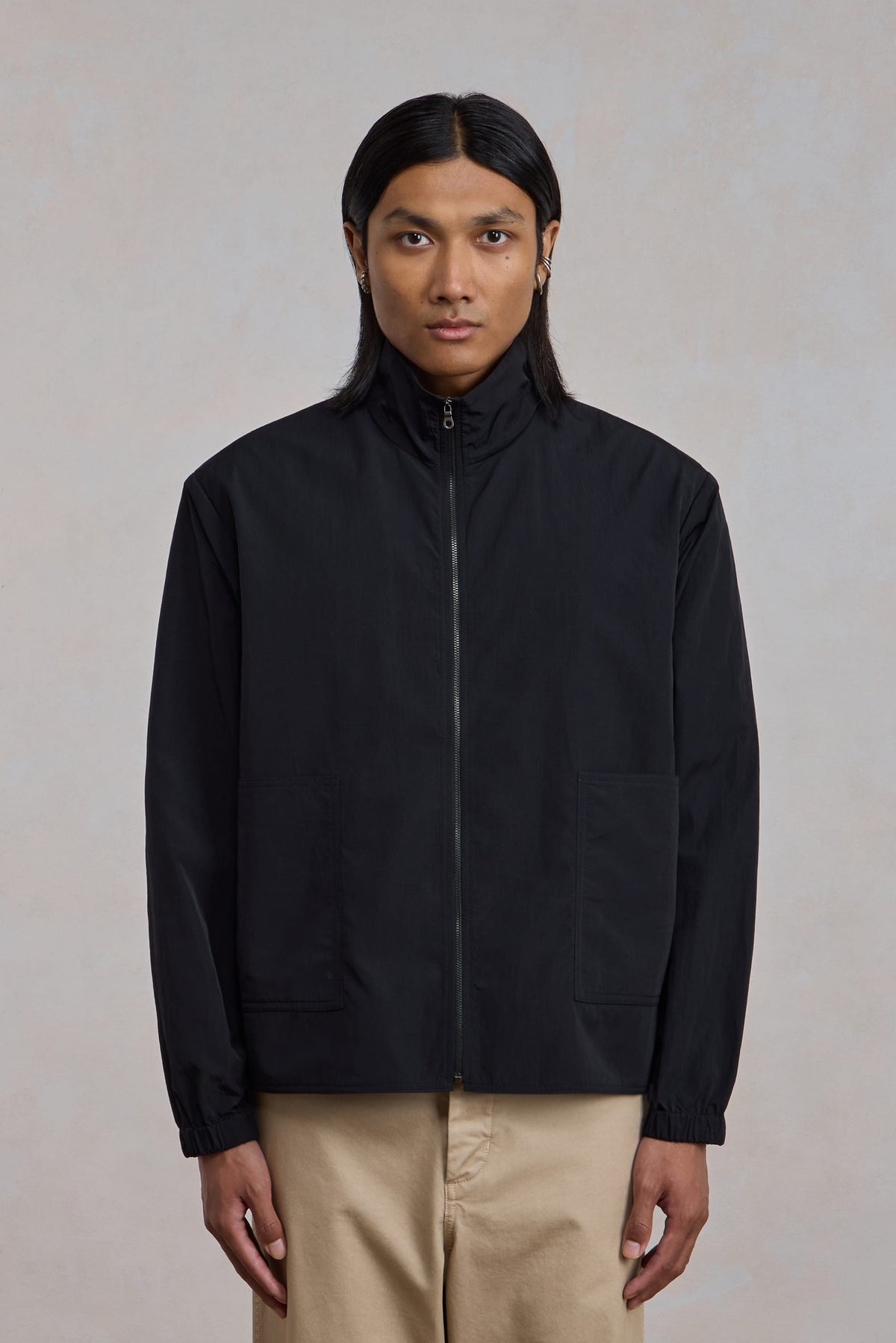 Training Zip Jacket - Black Nylon