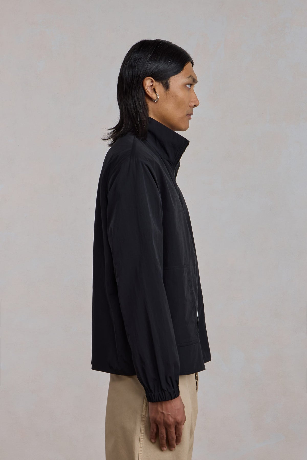 Training Zip Jacket - Black Nylon