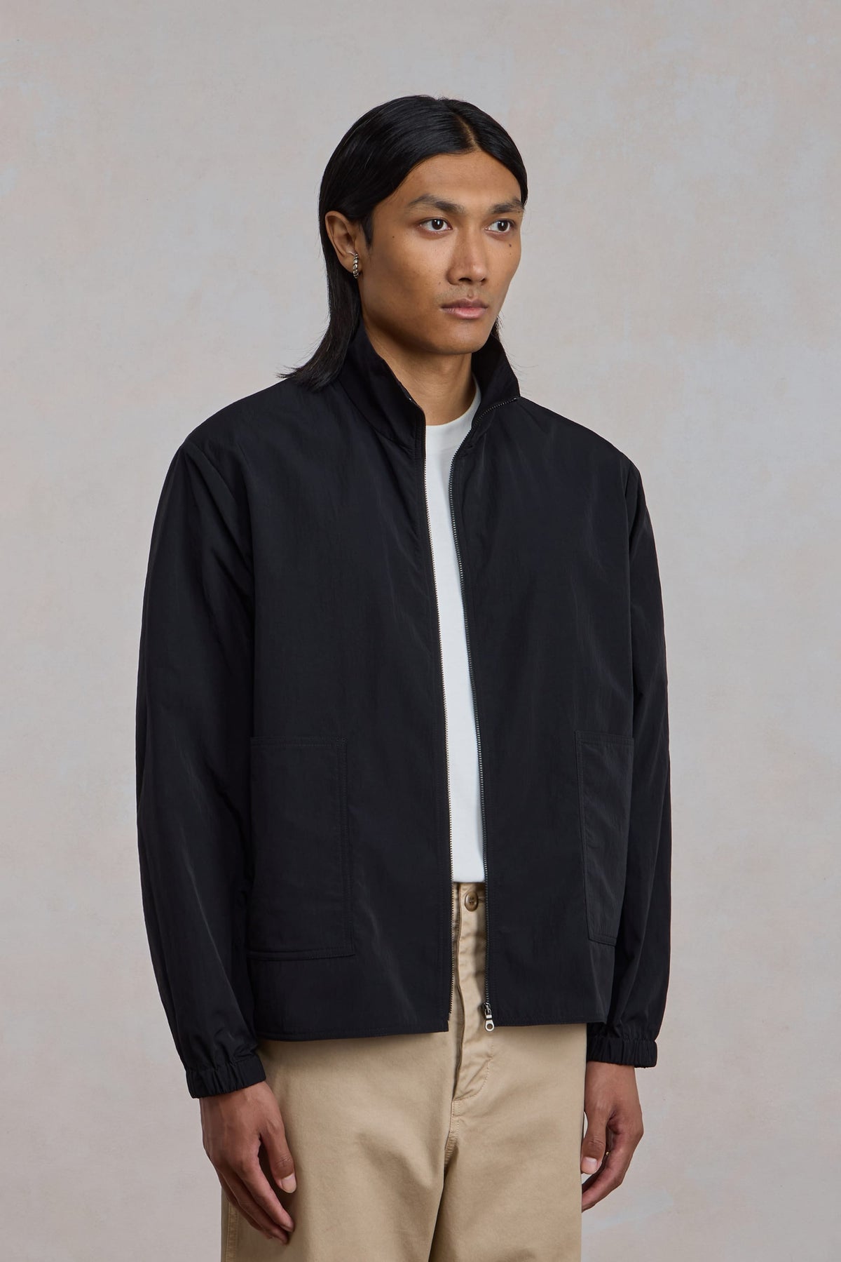Training Zip Jacket - Black Nylon