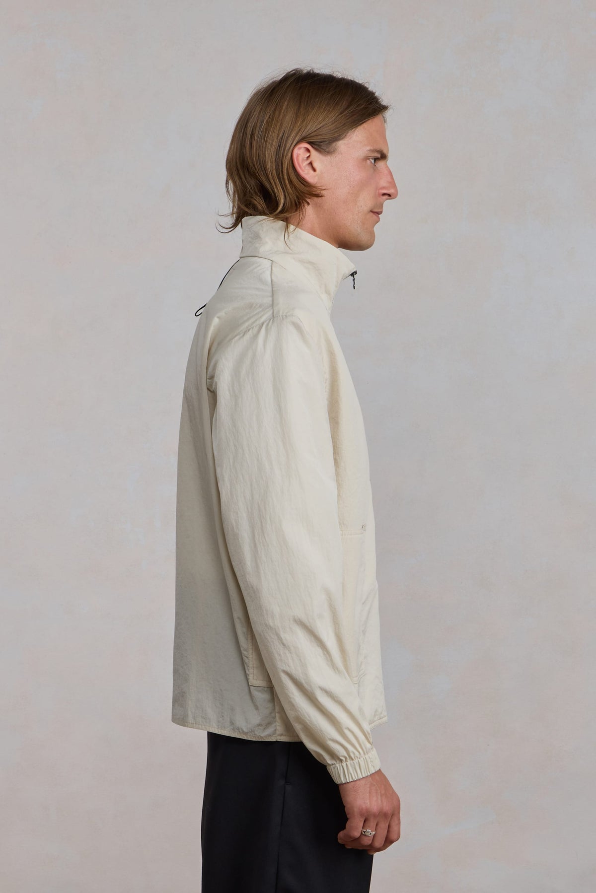 Training Zip Jacket - Off White Nylon