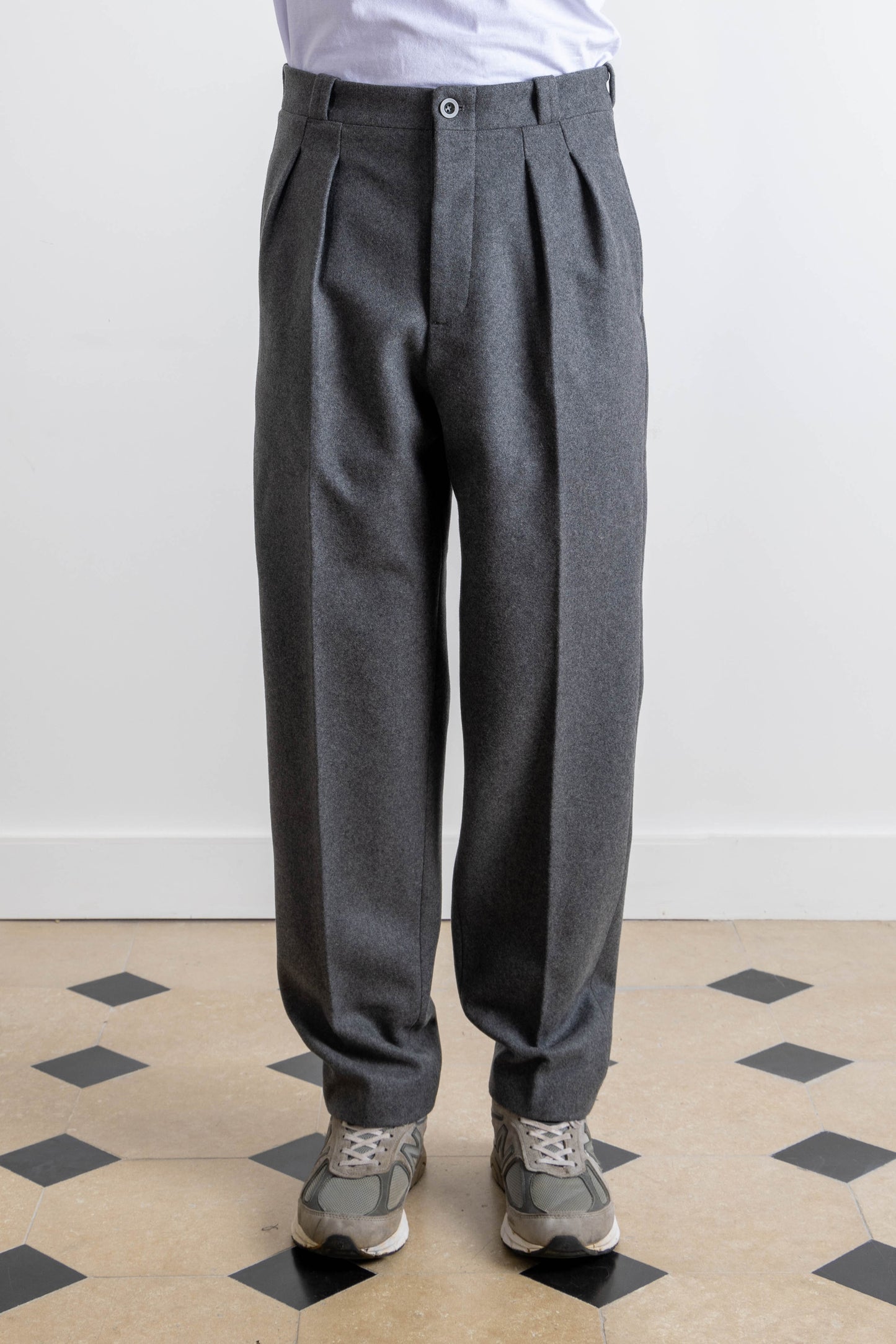 French Military trousers in gray wool