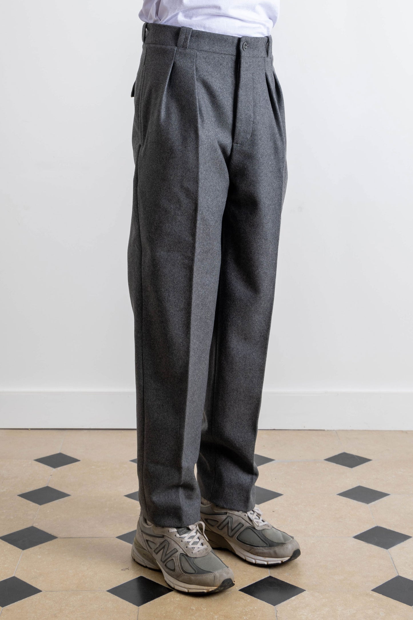 French Military trousers in gray wool