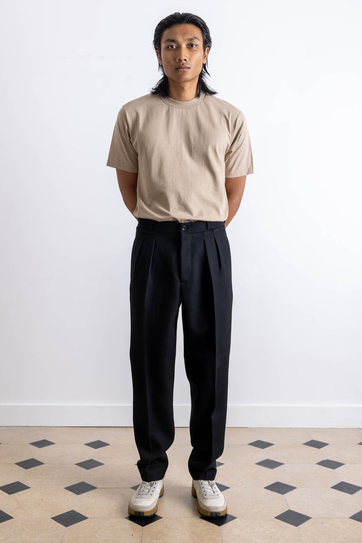 French Military pants in black wool
