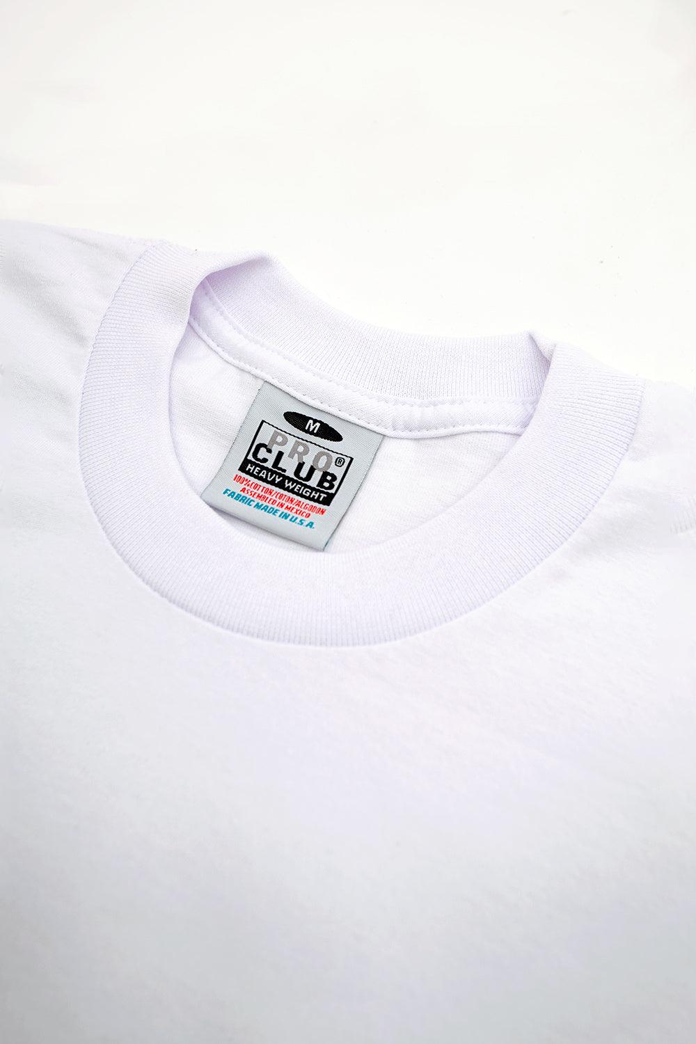 PROCLUB T-shirt Heavyweight Blanc - Manches Longues - suuupply