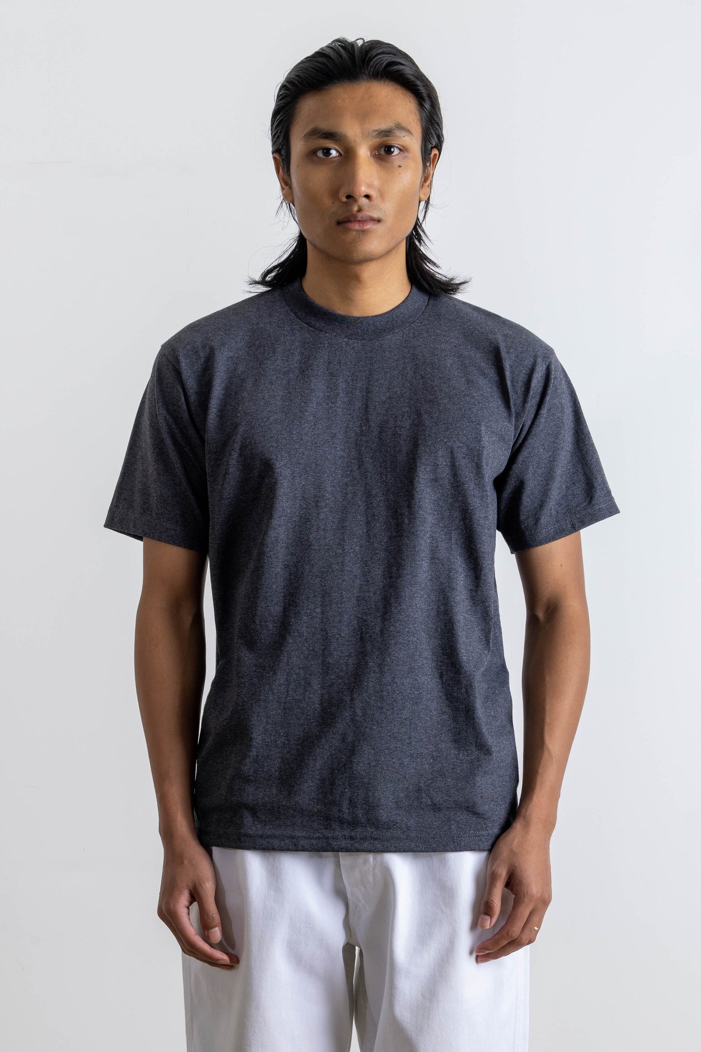 T-shirt Heavyweight Gris chiné anthracite
