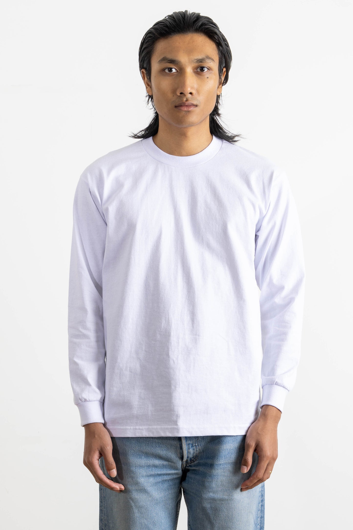 Heavyweight Long Sleeve T-Shirt - White